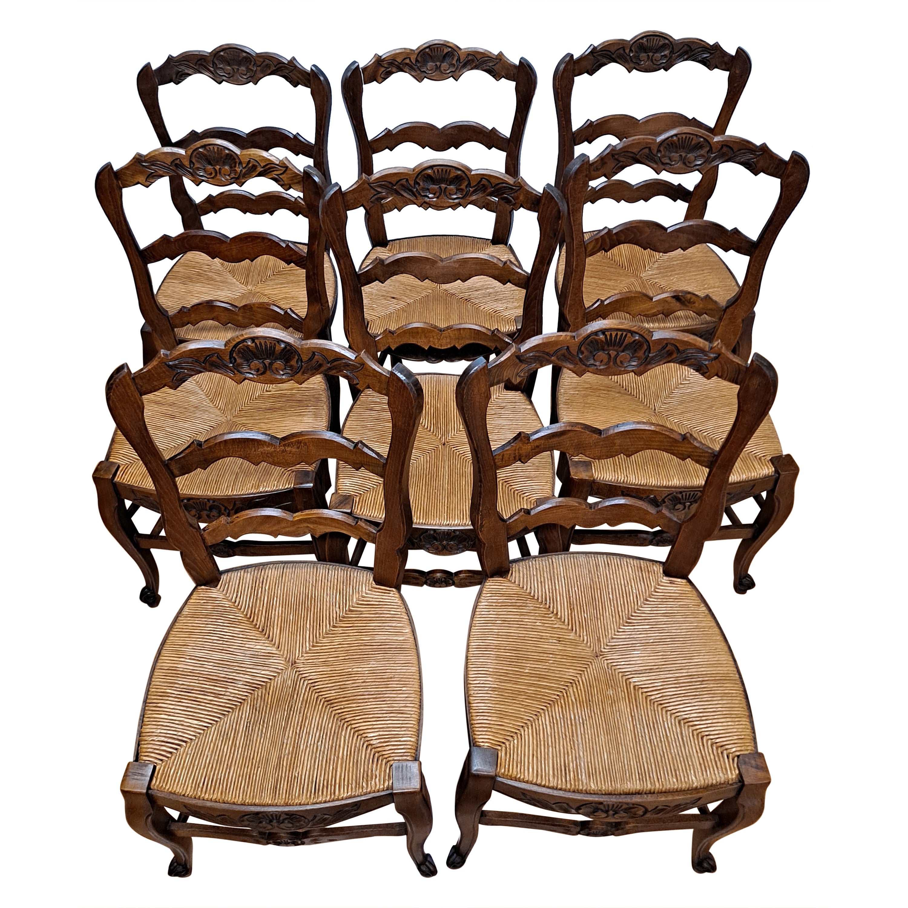 Set of 8 French Provincial Dining Chairs