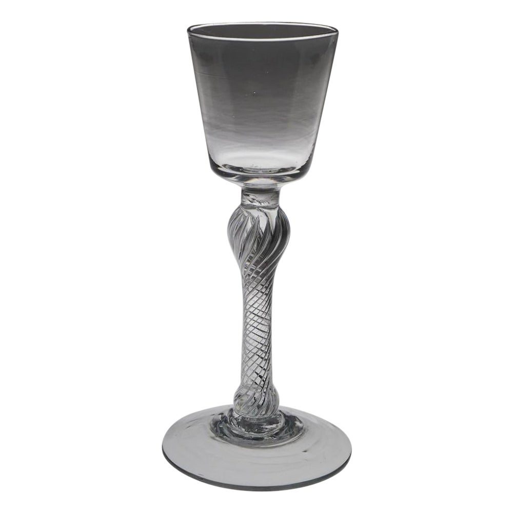 Georgian Composite Stem Bucket Bowl Wine Glass, c1750