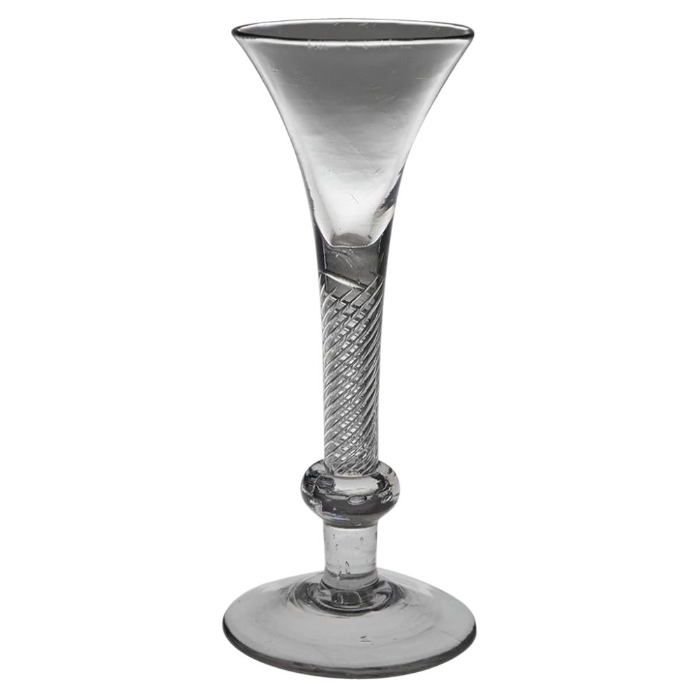 A Very Fine Composite Stem Wine Glass, c1750 For Sale