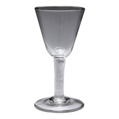 Antique An English Incised Twist Stem Wine Glass, c1760