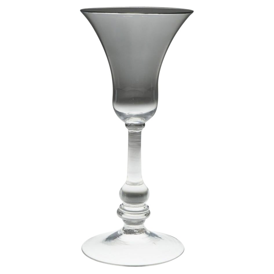 An Antique Light Baluster Wine Glass, c1740 For Sale
