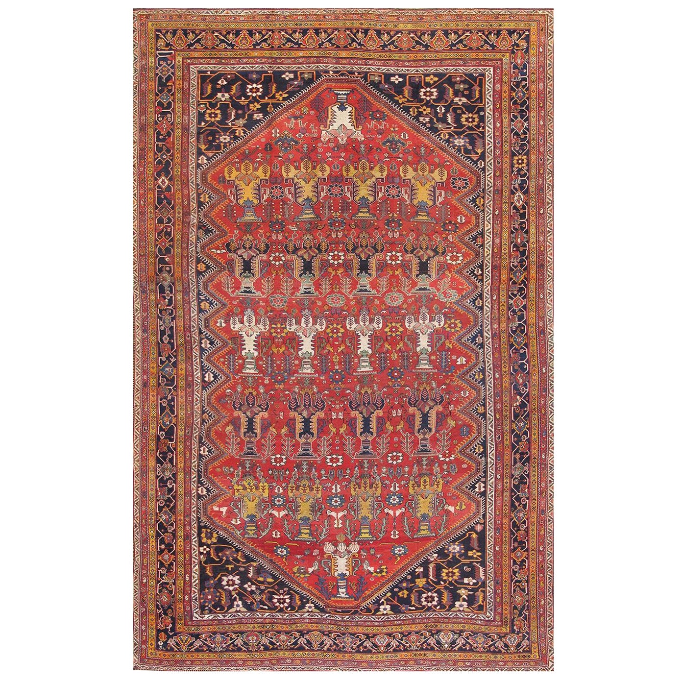 Pasargad Home Antique Persian Bakhtiari rug 13 ft 8 in x 22 ft 2 in For Sale