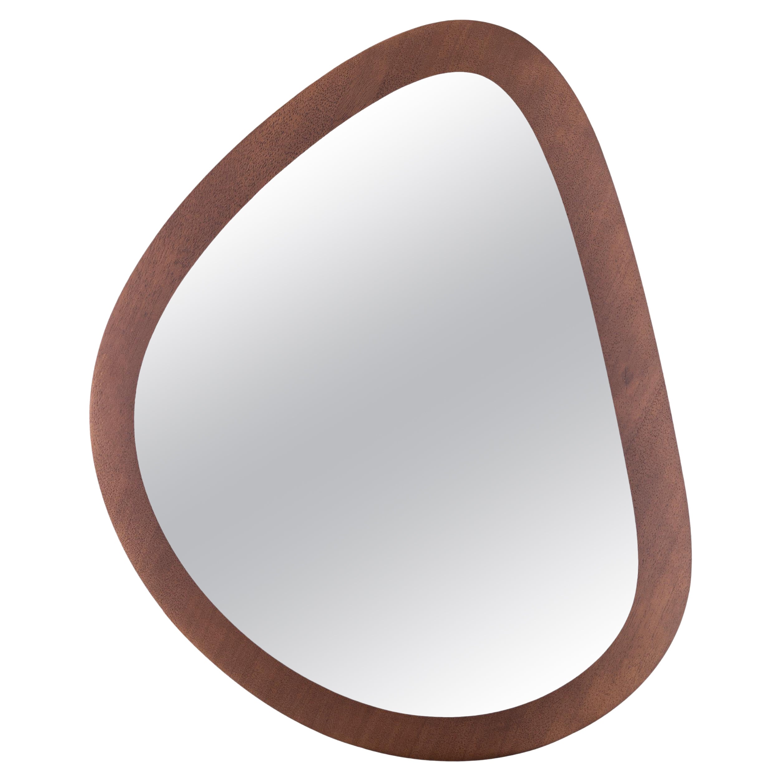 Pante Mirror in Walnut Wood Finish Individual For Sale