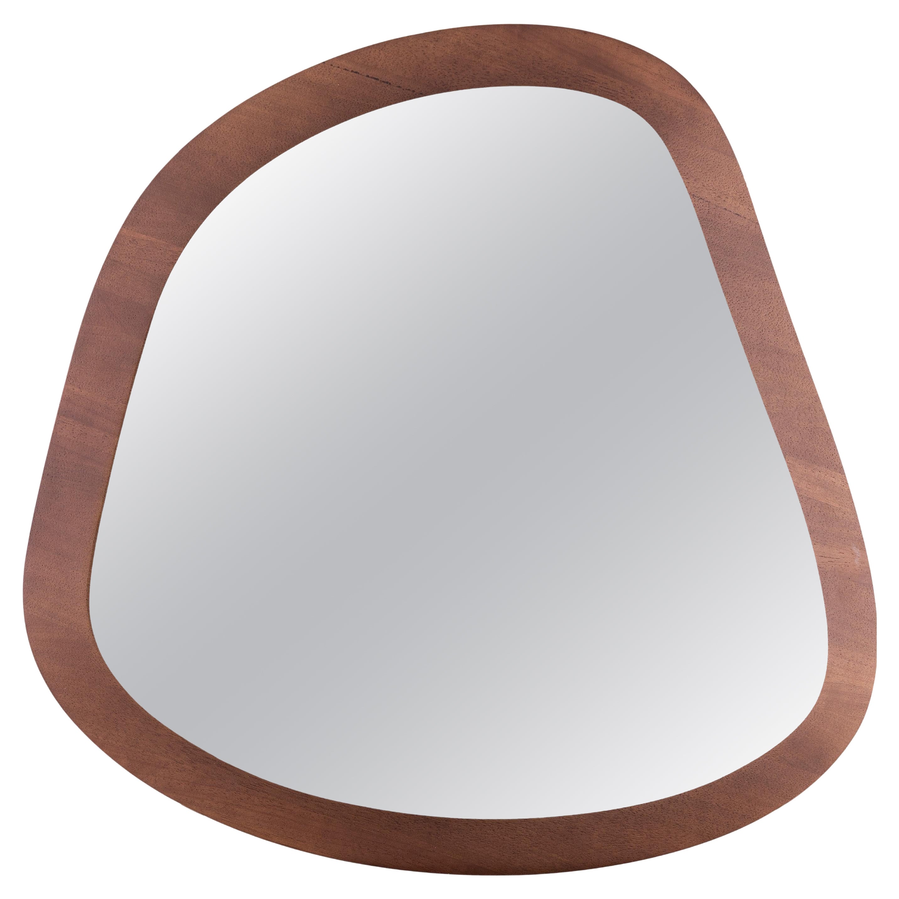 Pante Mirror in Walnut Wood Finish Individual For Sale