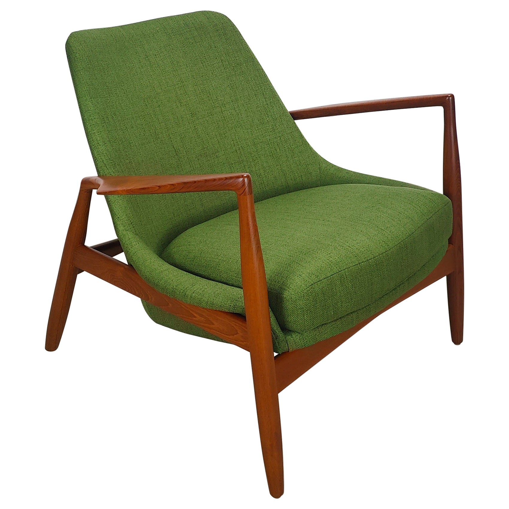 "Seal" Lounge Chair by IB Kofod Larsen for OPE, Sweden, 1950s, Teak Frame