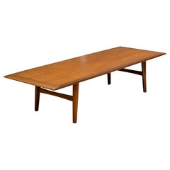 Large Mcm Aase Molle & Traevarefabrik Teak and Walnut Coffee Table circa 1960