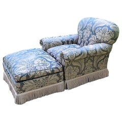 New Wood & Hogan Overstuff Lounge Chair & Ottoman