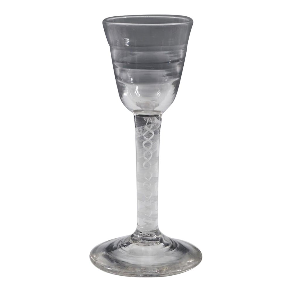 Lynn Opaque Twist Stem Wine Glass, c1760 For Sale