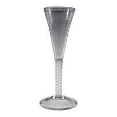 Antique An Mixed Twist Champagne Flute, c1765