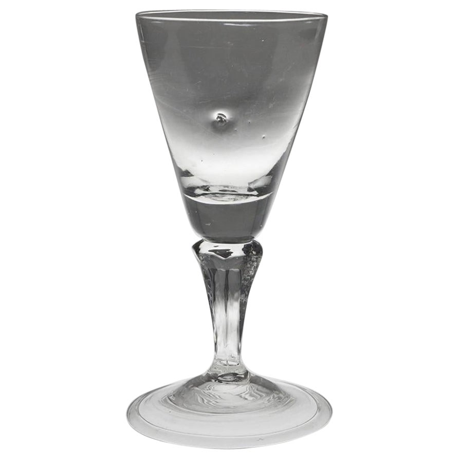 A Pedestal Stem Wine Glass, c1730 For Sale