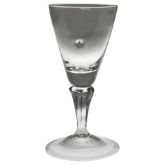 Antique A Pedestal Stem Wine Glass, c1730