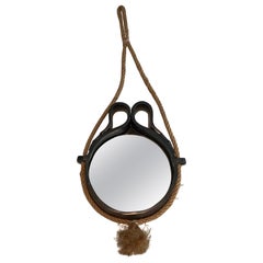 Vintage Small Ceramic and Rope Mirror