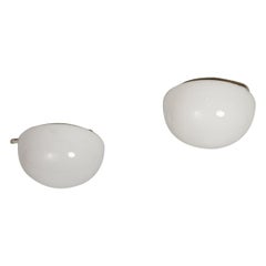 Pair of Paavo Tynell Flush Mounts for Idman, 1950s