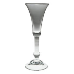 Georgian Baluster Ale Glass with Domed Foot, c1735