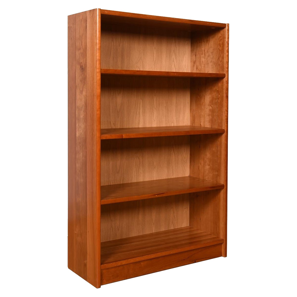 Danish Modern Teak Low Profile Bookcase with Glass Doors at 1stDibs
