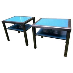 Pair of Side Tables by Guy Lefèvre Produced by Jansen in the 1970s
