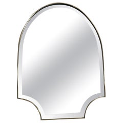 Retro Brass Mirror from the 50s Attributable to Gio Ponti