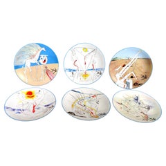 Platos de Gabinete de Porcelana Impresa por Transferencia de Limoges Diseñados por Salvador Dalí