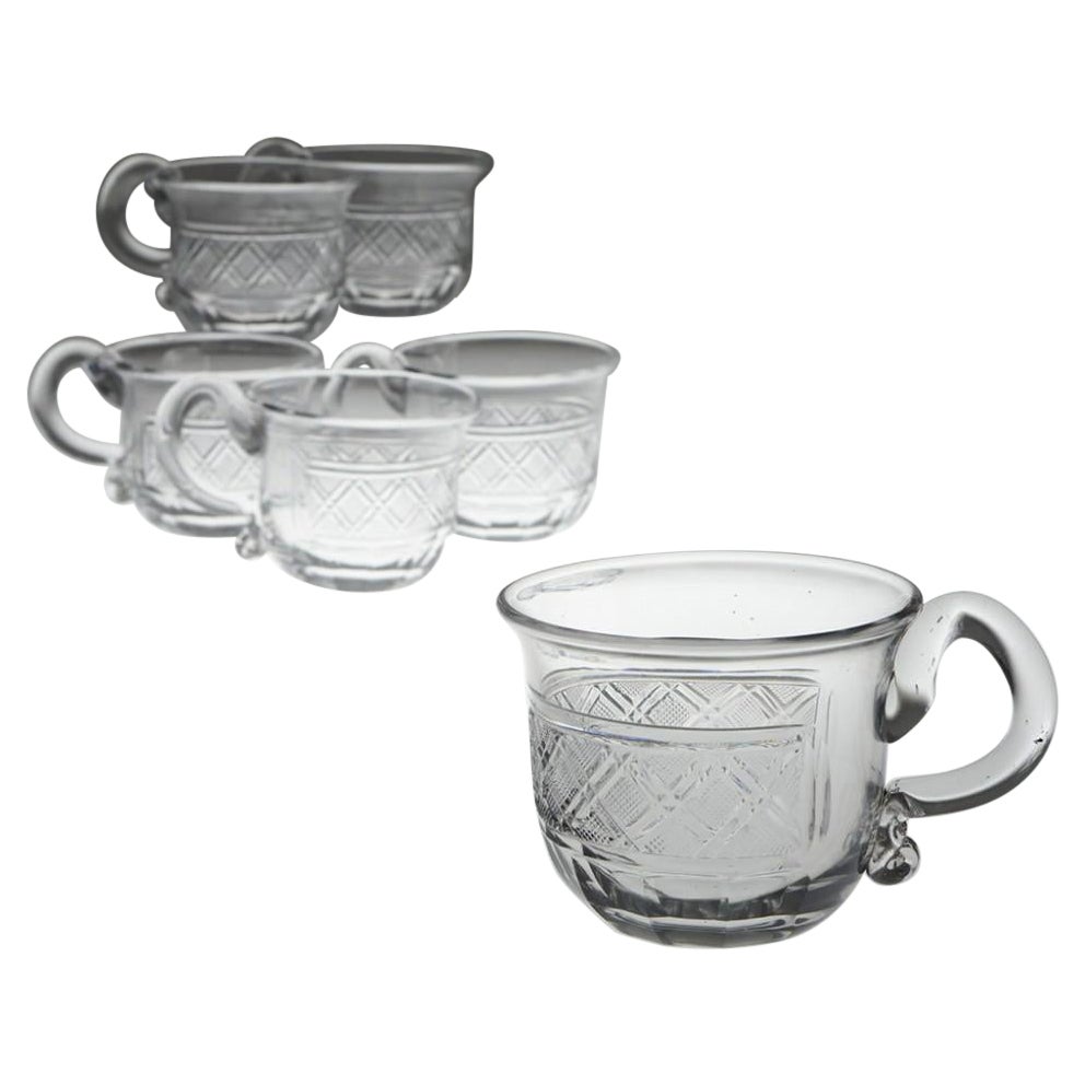 Set di 6 tazze da crema Waterford finemente tagliate, 1825 ca.
