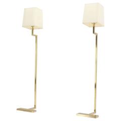 Pair of Solid Brass Floor Lamps