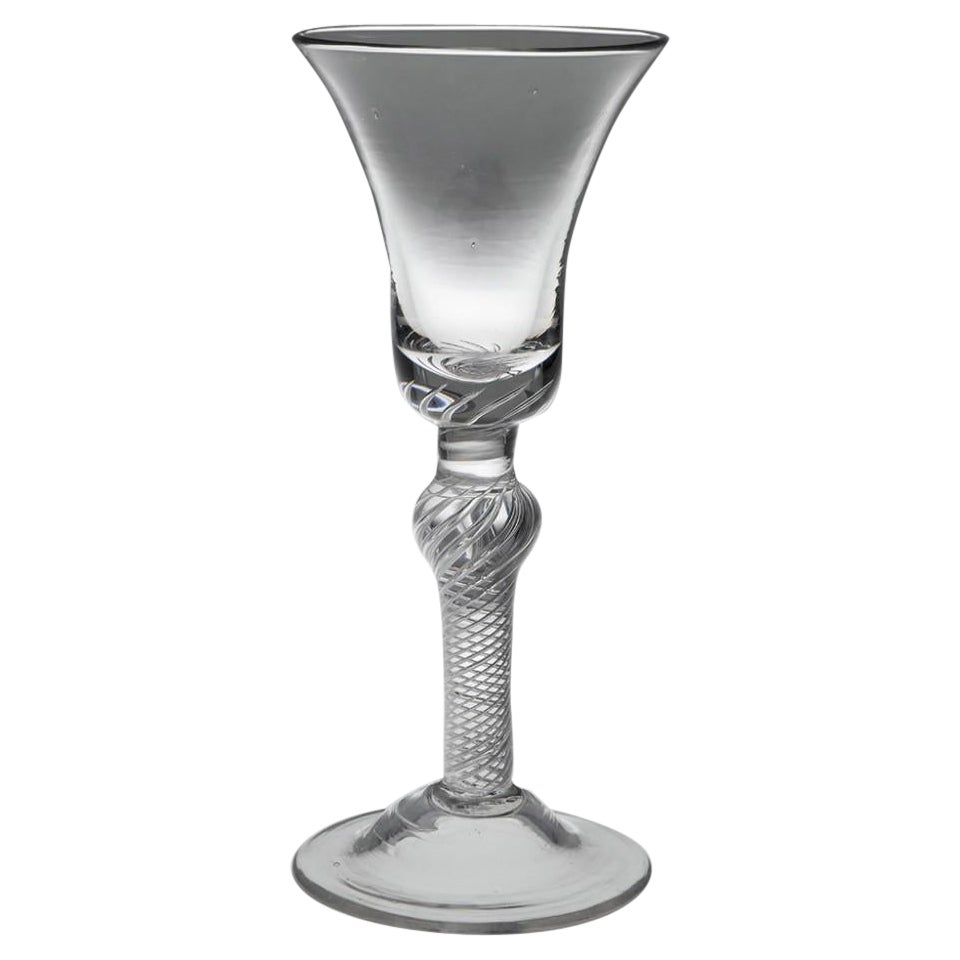 An Composite Stem Wine Glass, c1750 For Sale