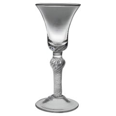 An Composite Stem Wine Glass, c1750