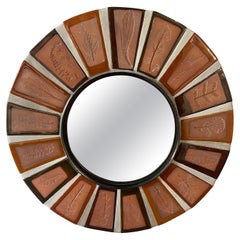 Ceramic Mirror by Roger Capron, Vallauris, France, 1970s