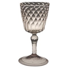 Early French Facon De Venise Wine Glass, c1720