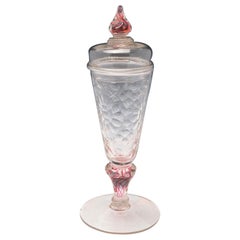 Covered Wine Goblet With Colour Twist Stem, c1730