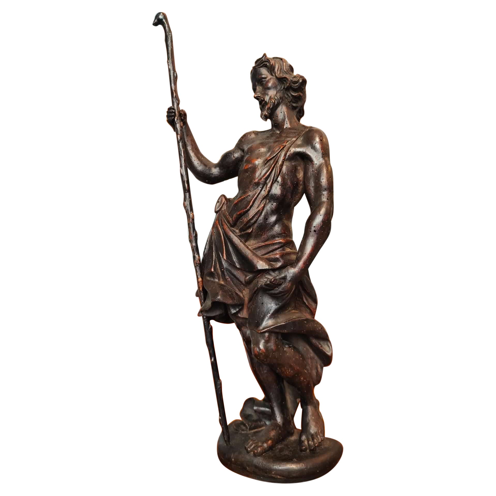 Sculpture depicting St. John the Baptist For Sale