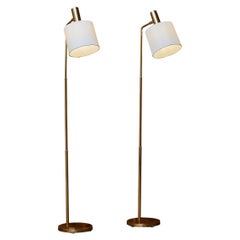Pair of Bergboms Brass Floor Lamps