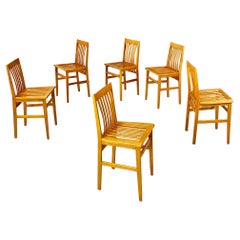 Sedie moderne italiane in legno di faggio Milano di Aldo Rossi per Molteni, anni '70