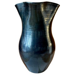 Vase en céramique d'Accolay, France, années 1960