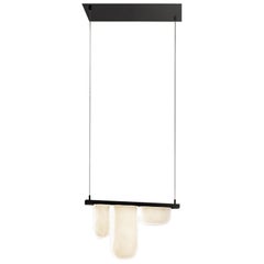 Contemporary Megalith I Sculptural Pendant, Matte Acrylic, by Yonathan Moore