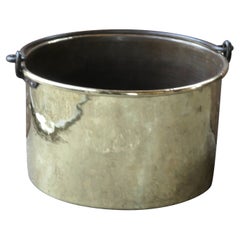 18th Century Antique Dutch Polished Brass Firewood Basket