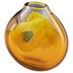 Seltene eiförmige Moser-Vase, entworfen Jiri Suhajek, 1976