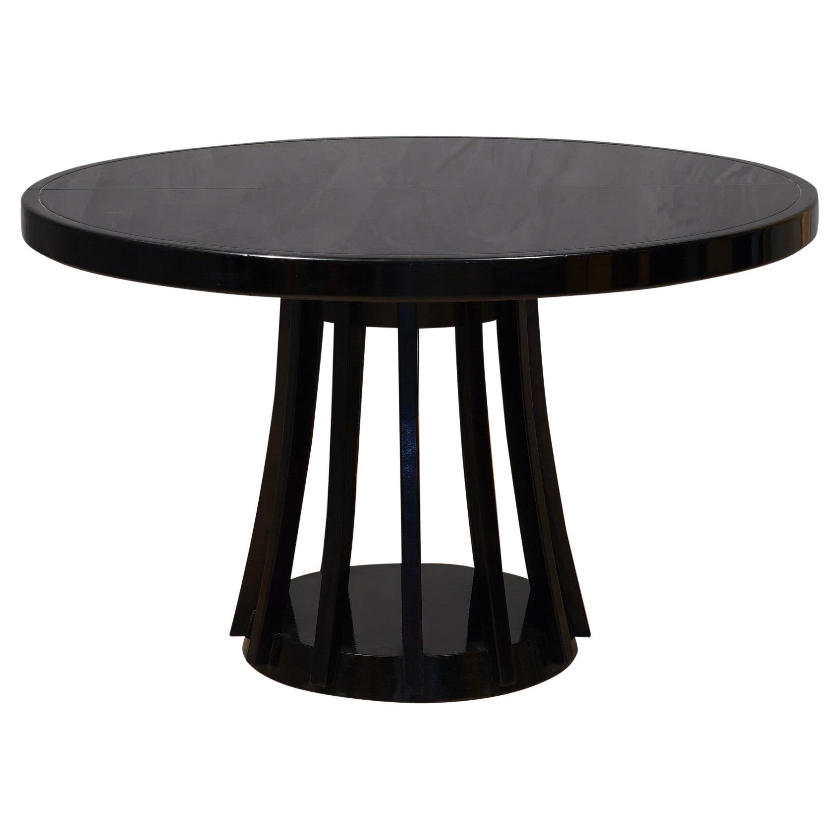 Mangiarotti Angelo, runder Esszimmertisch aus schwarzem Holz, 1970 im Angebot