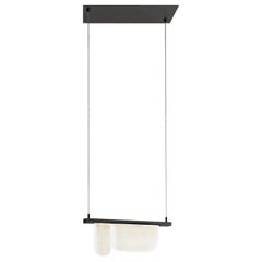 Contemporary Megalith III Sculptural Pendant, Matte Acrylic, by Yonathan Moore