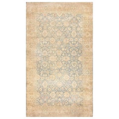 Tapis indien ancien bleu clair. Taille : 12 ft x 19 ft 7 in