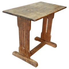 Late 1800s French Oak Trestle Table