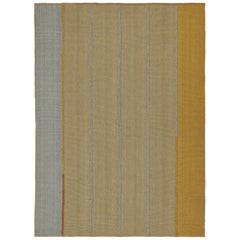 Rug & Kilim’s Contemporary Kilim in Grey & Gold