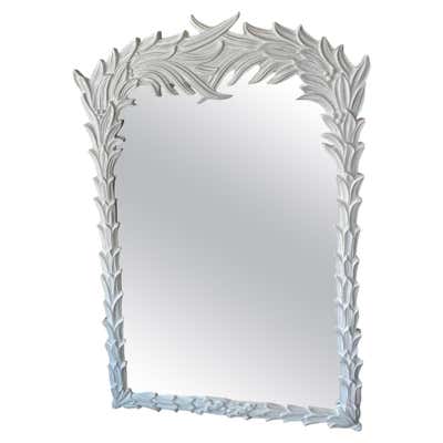 Vintage Ruffle Scalloped White Lacquered Wall Mirror at 1stDibs | white ...