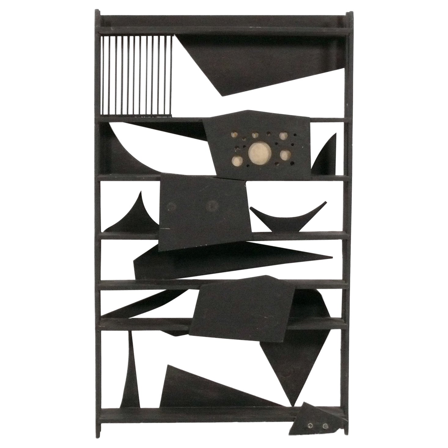 Louise Nevelson Style Wall Sculpture Book Shelf For Sale