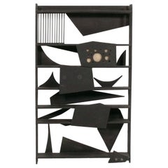 Retro Louise Nevelson Style Wall Sculpture Book Shelf