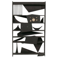 Louise Nevelson Style Wall Sculpture Book Shelf