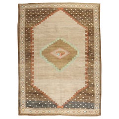 Zabihi Collection Geometric Vintage Turkish Room Size Rug