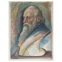 Retro Charles Berkeley Normann Portrait Painting