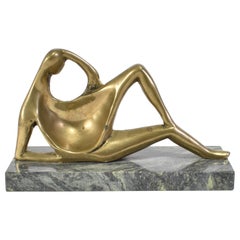 Bronze Reclining Figure Sculpture