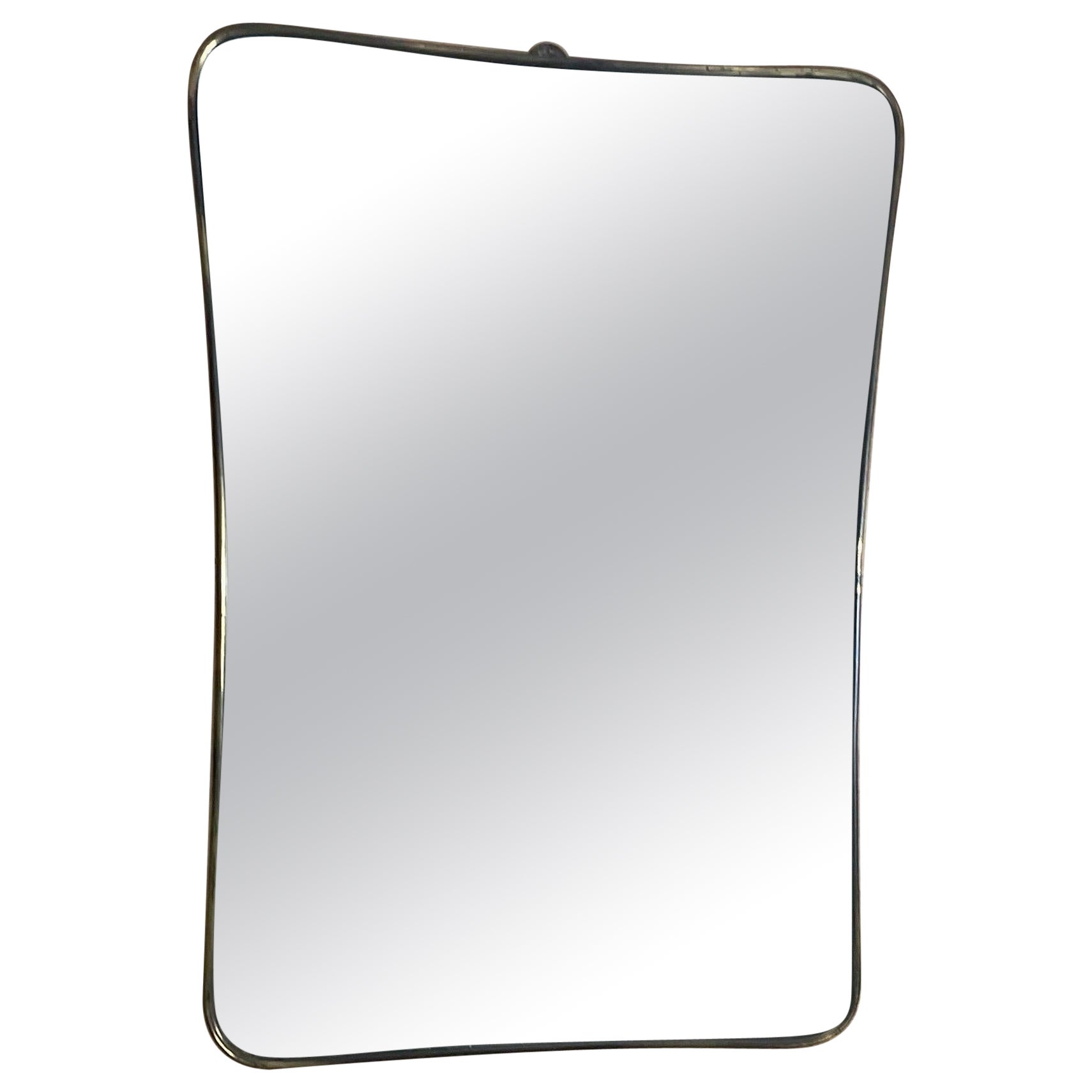 Brass Mirror from the 50s Attributable to Gio Ponti