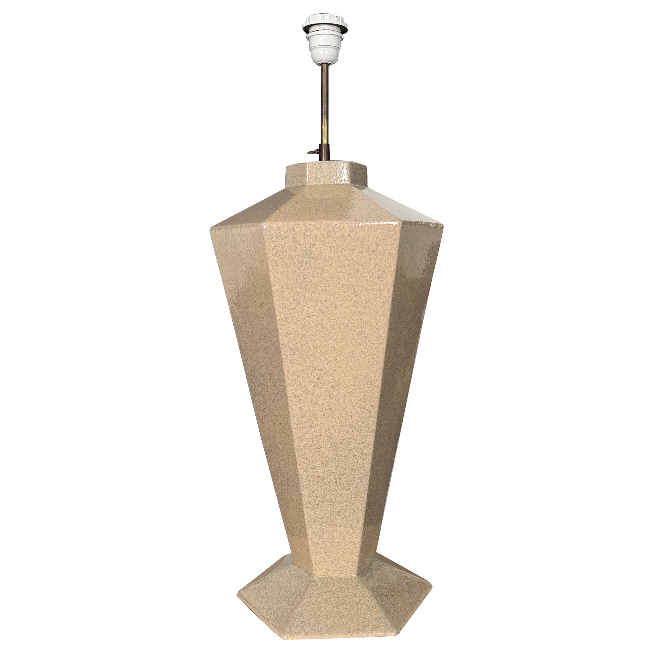 Postmodern French Deco Ceramic Lamp For Sale
